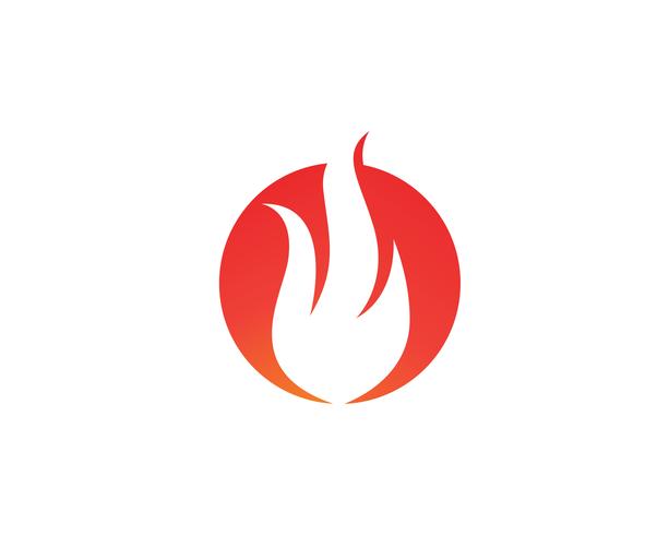 Aplicación de iconos de logotipo y símbolos de fuego. vector