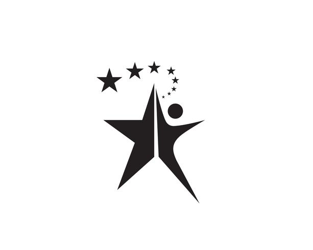 Plantilla de logo estrella vector icono ilustración