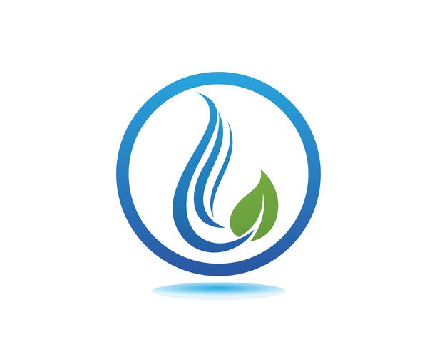 diseño del ejemplo del vector de la plantilla del logotipo de la gota del agua