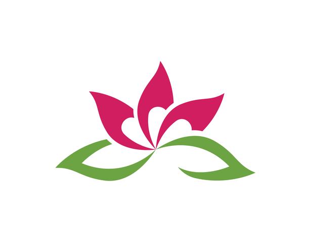 Lotus Flower Sign for Wellness, Spa and Yoga. Vector Illustration