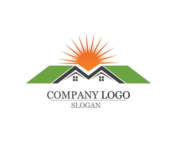 home buildings logo and symbols icons template nature vector