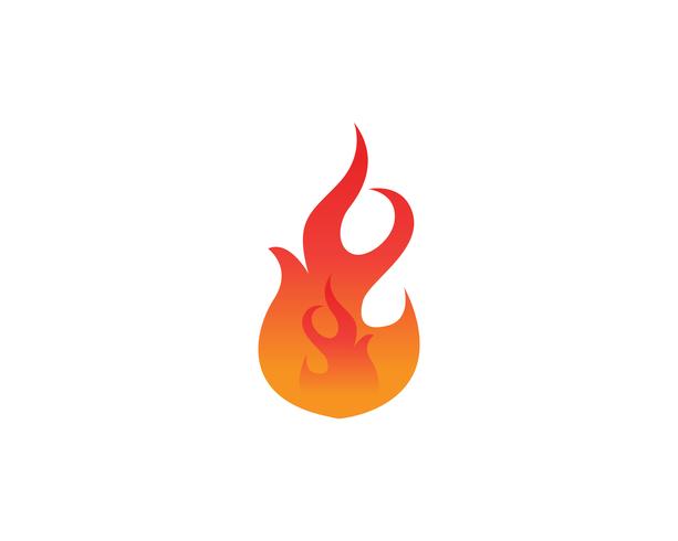 Aplicación de iconos de logotipo y símbolos de fuego. vector