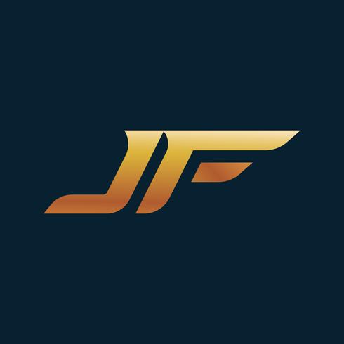 letter JF Logo. speed design concept template vector