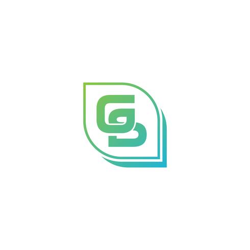 letter GS initial logo template vector illustration icon element