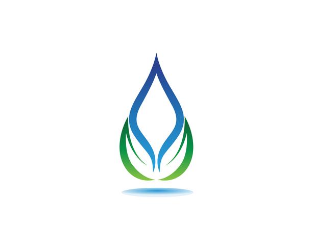 diseño del ejemplo del vector de la plantilla del logotipo de la gota del agua