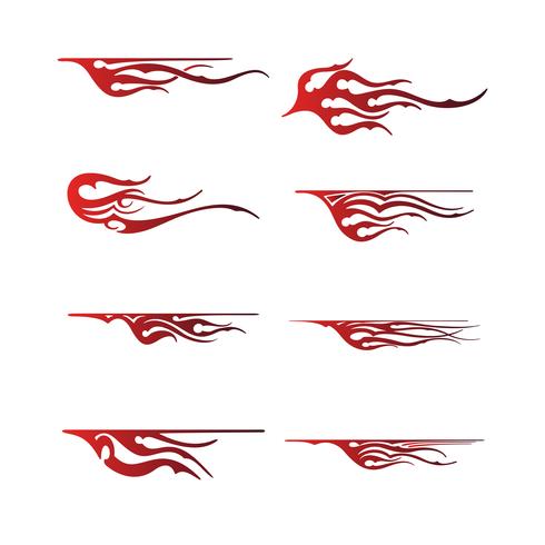 tribal vehicle graphic, flame vehicle graphic wrap design vector