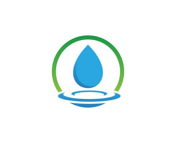 diseño del ejemplo del vector de la plantilla del logotipo de la gota del agua