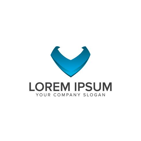 letter v logo. Internet Technology logo design concept template 610073