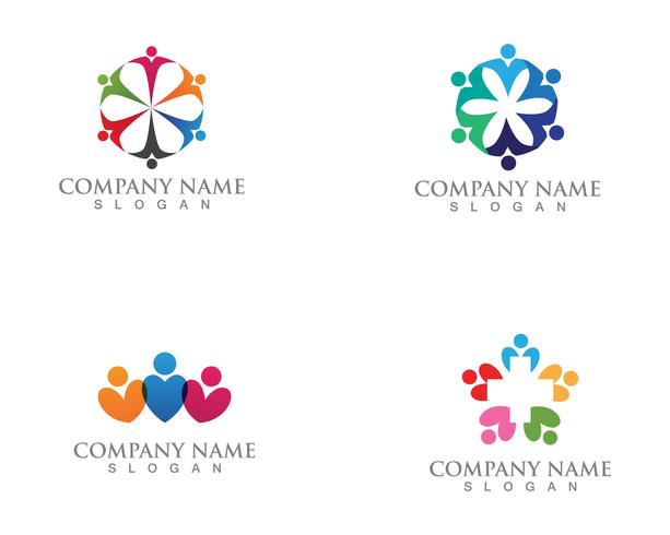 people care logo and symbols template app vector