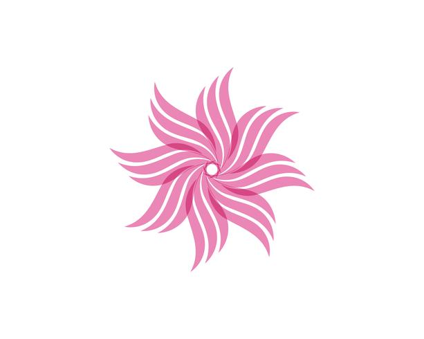 Flower Sign for Wellness, Spa and Yoga. Vector Illustration