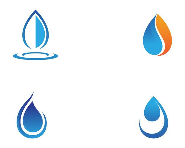 diseño del ejemplo del vector de la plantilla del logotipo de la gota del agua