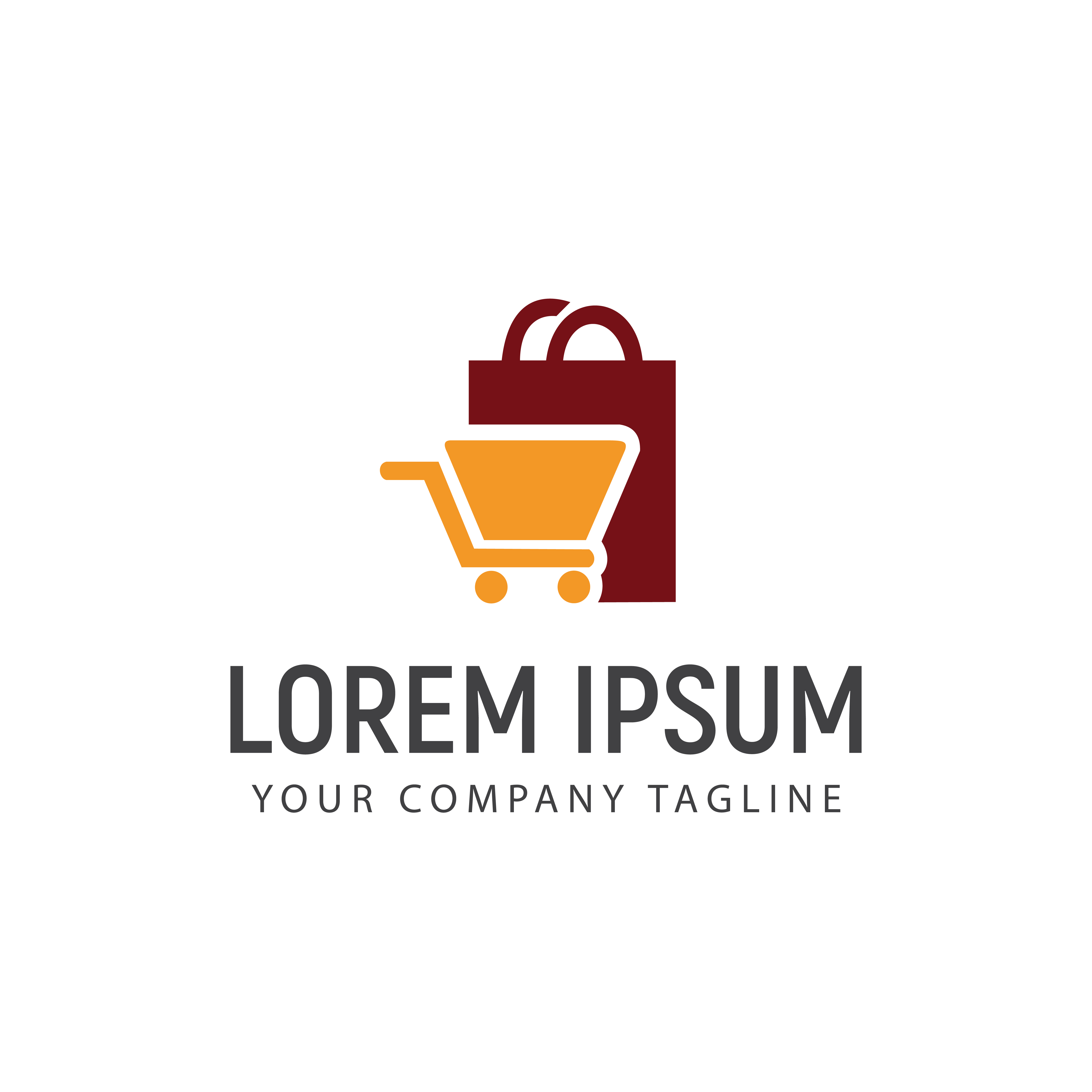 Shopping bag and carriage logo design concept template 610145 Vector