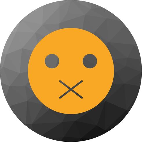 Vector Silent Emoji Icon