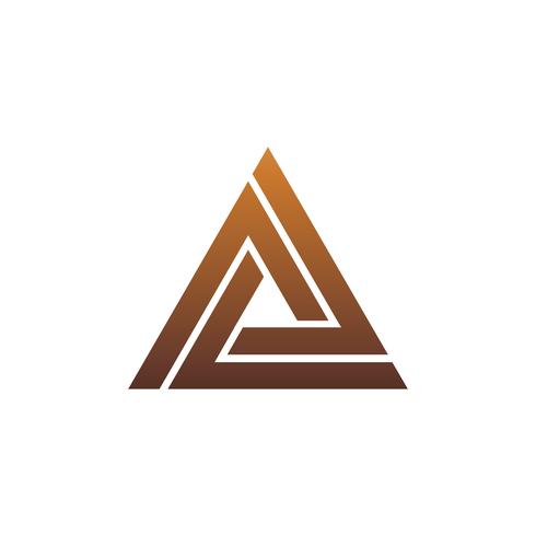 luxury letter A logo. triangle logo design concept template vector