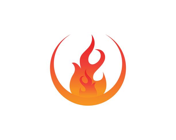 Aplicación de iconos de logotipo y símbolos de fuego. vector