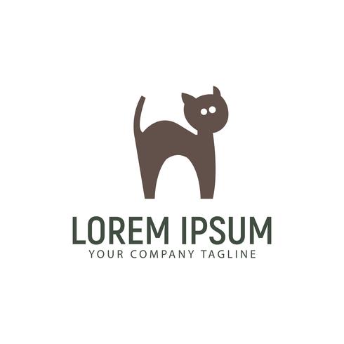 cat care logo design concept template vector