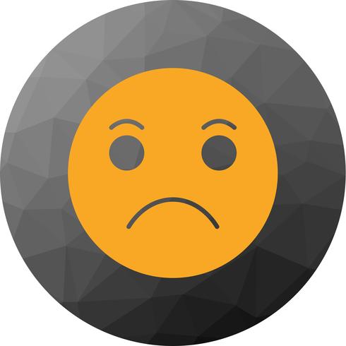 icono de emoji triste vector