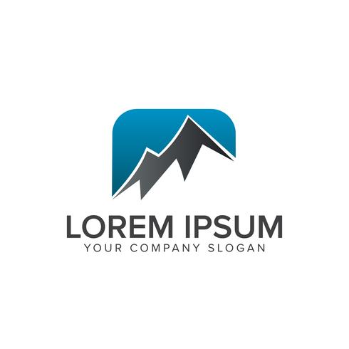 mountain logo design concept template vector