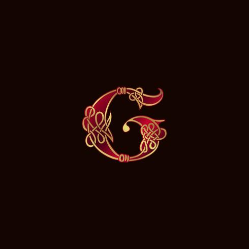 luxury letter G Decoration Logo design concept template vector