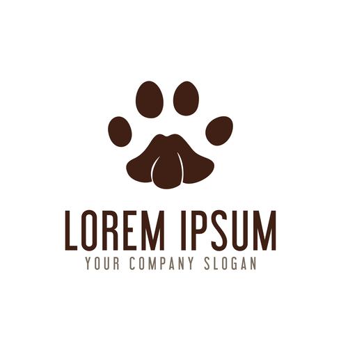 paw logo design concept template vector