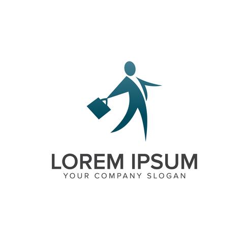 business people logo design concept template vector