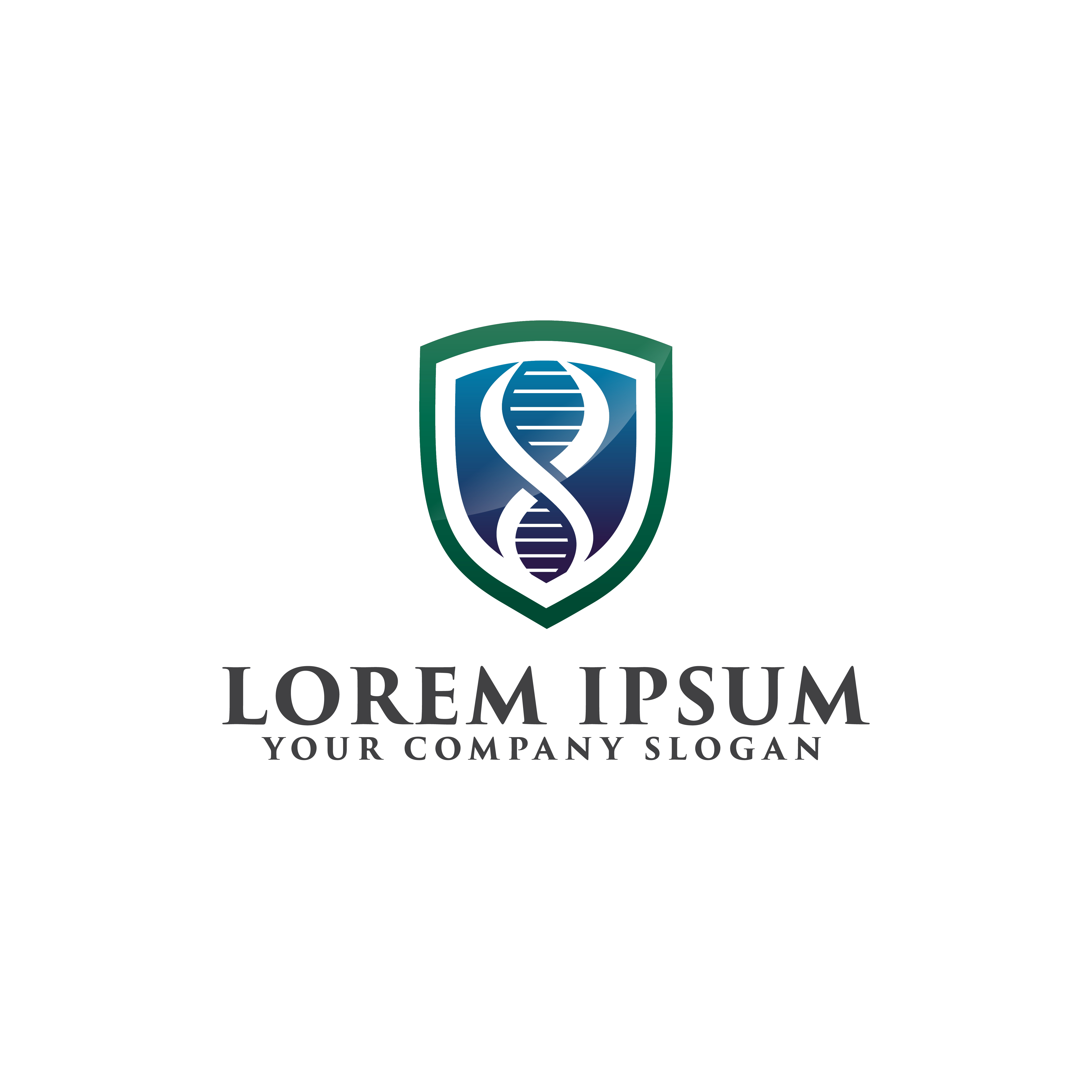 Medical Shield logo. Genetic logo design concept template ...