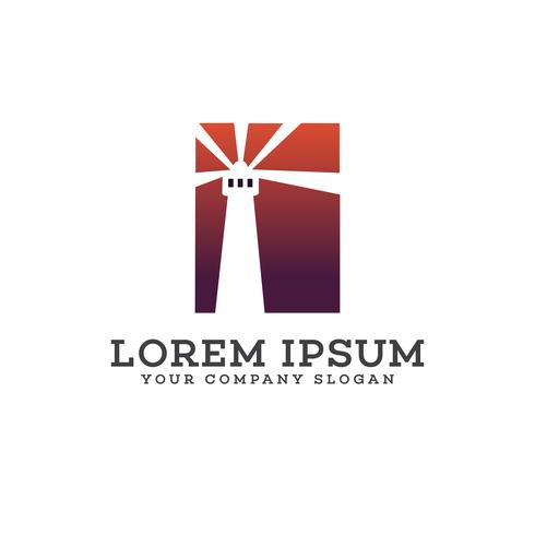 lighthouse logo design concept template vector