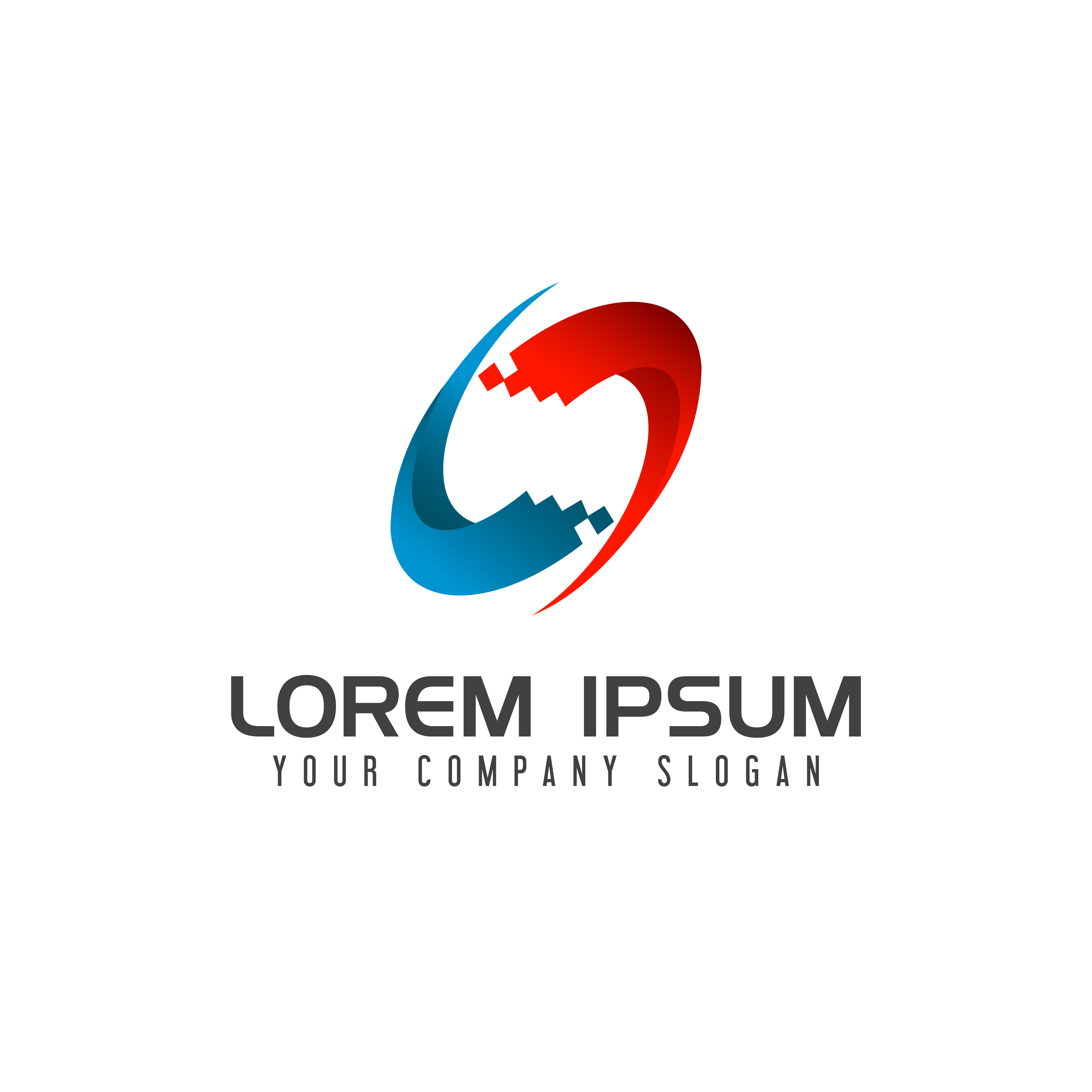 Plantilla de concepto de diseño de logotipo de tecnología informática