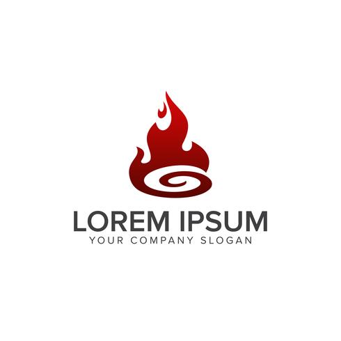 Flame logo template. Oil and gas logo vector. Fire vector design