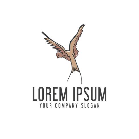 bird logo. hand drawn design concept template vector