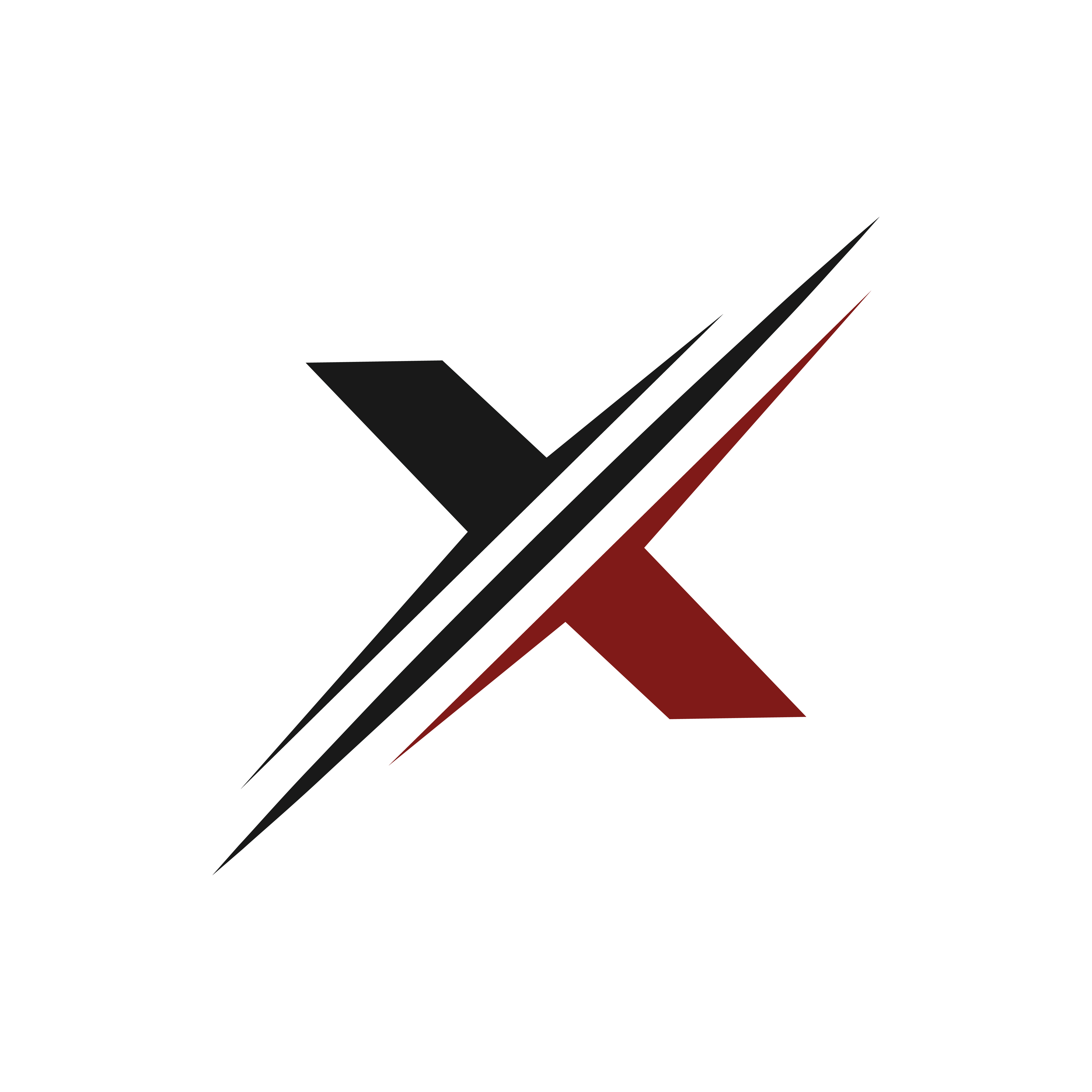 letter x logo. slice logo design concept template ...