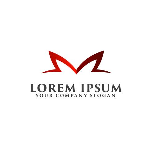 Letter M Luxury Logo design concept template vector
