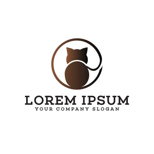 cat logo design concept template design concept template vector