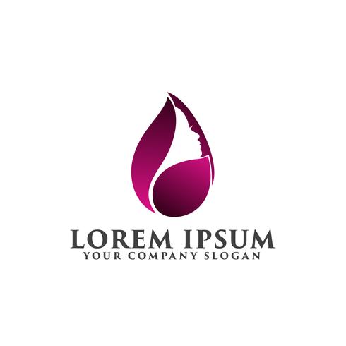 beauty people logo, spa beauty logo design concept template vector