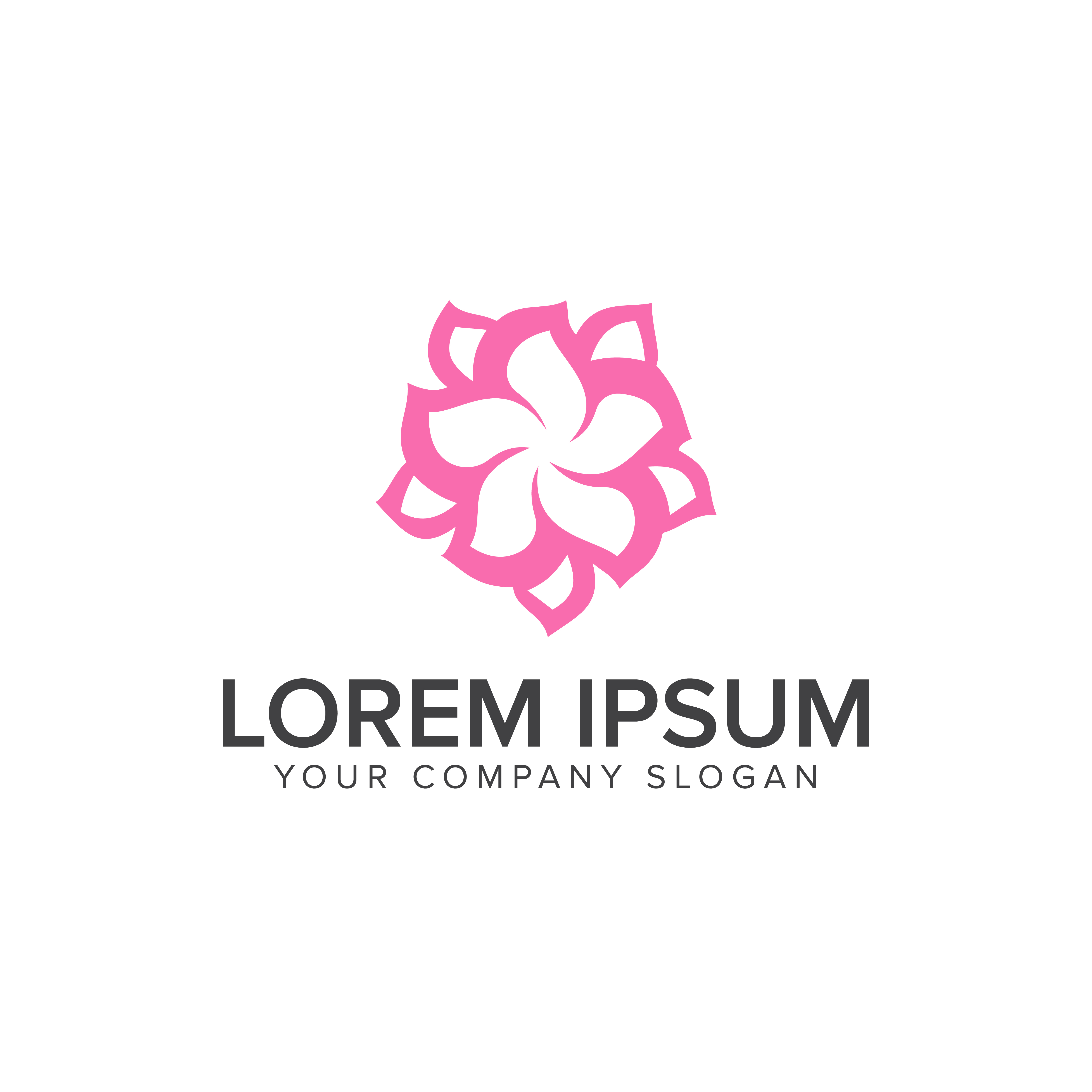 abstract Flower logo design concept template 611085 Vector Art at Vecteezy