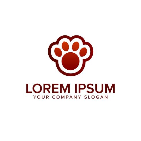 paw logo design concept template vector