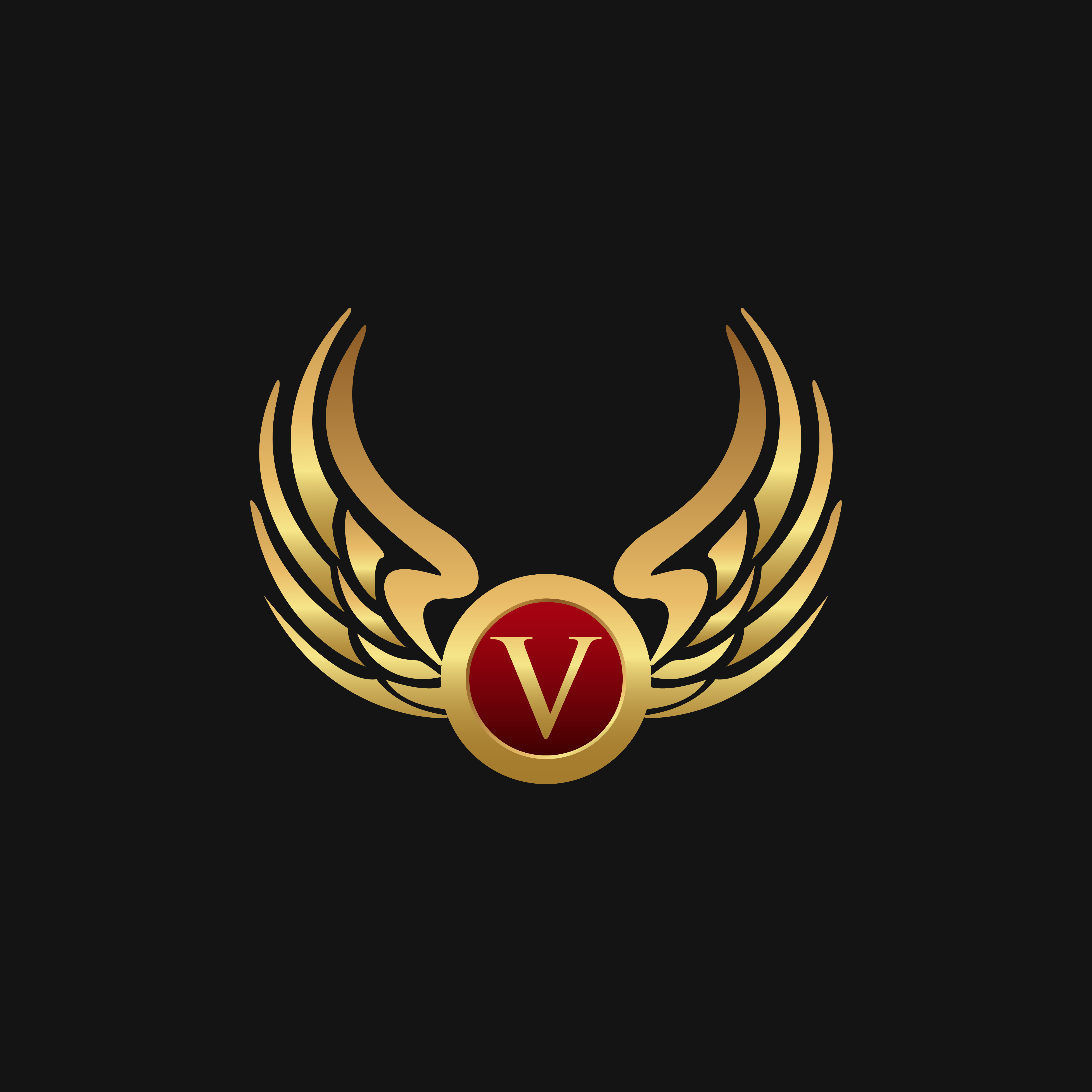 Download Luxury Letter V Emblem Wings logo design concept template - Download Free Vectors, Clipart ...