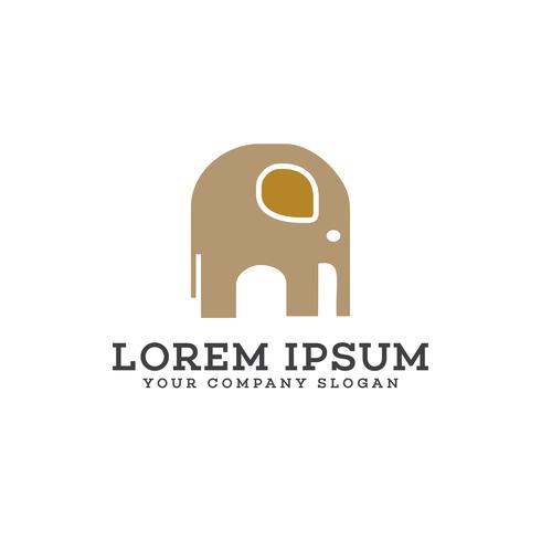 Elephant logo design concept template vector