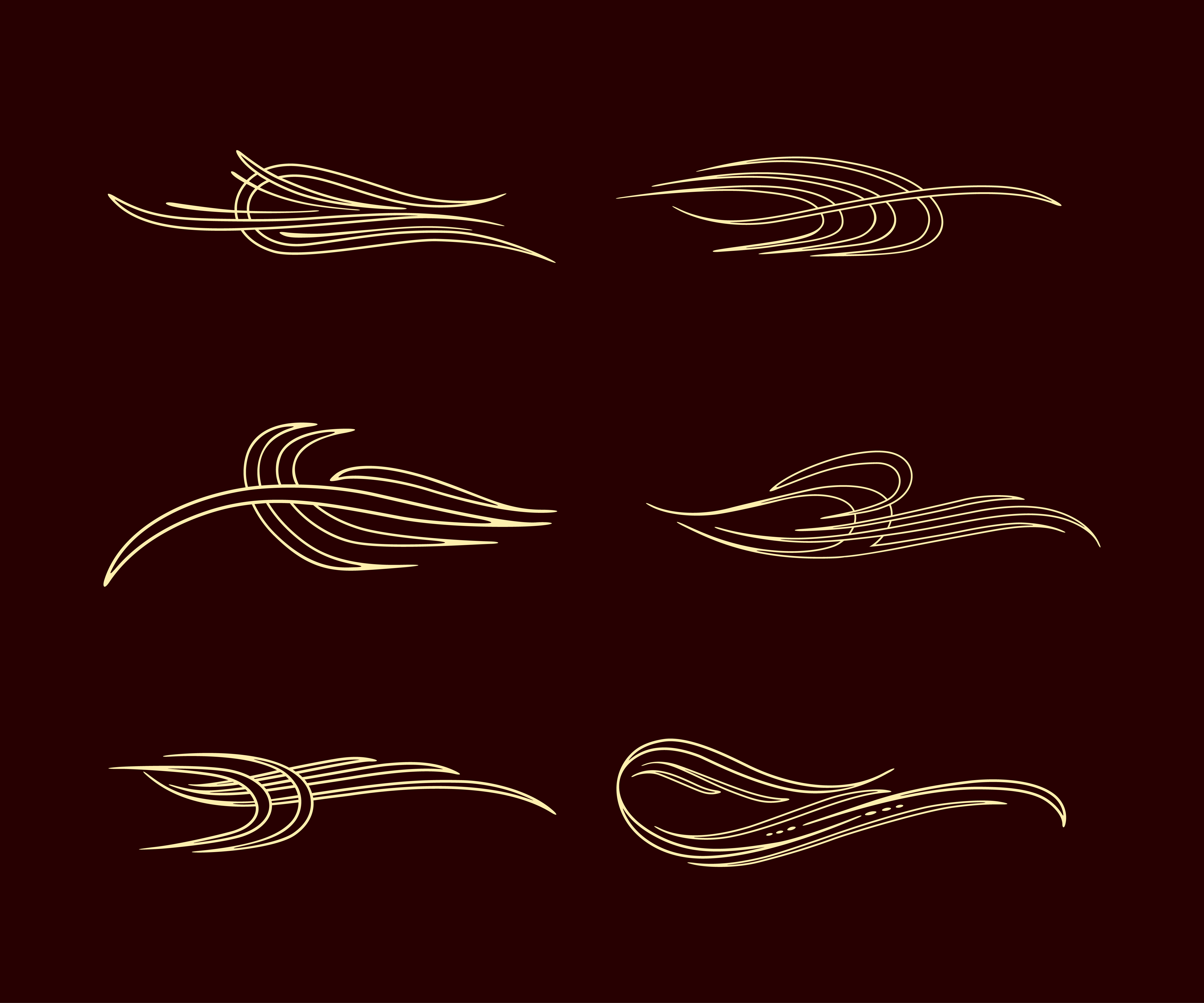 Pinstriping Stripe America Style Collection Set 611416 Vector Art At