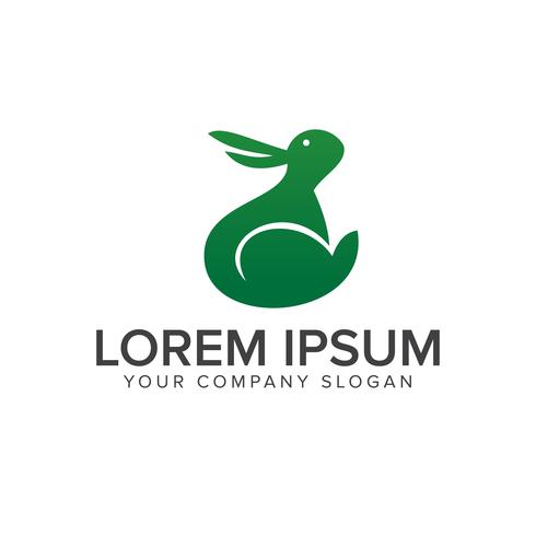 rabbit logo design concept template vector