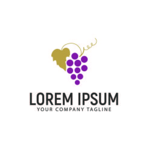 grape logo design concept template design concept template vector