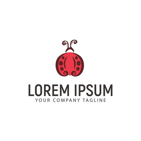 beetle hand drawn logo design concept template vector