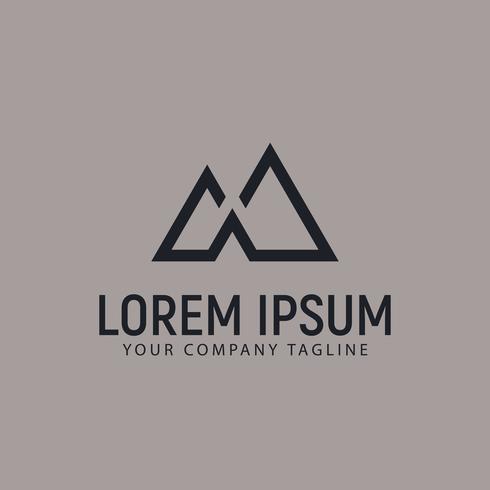 modern minimalist mountain logo design concept template vector