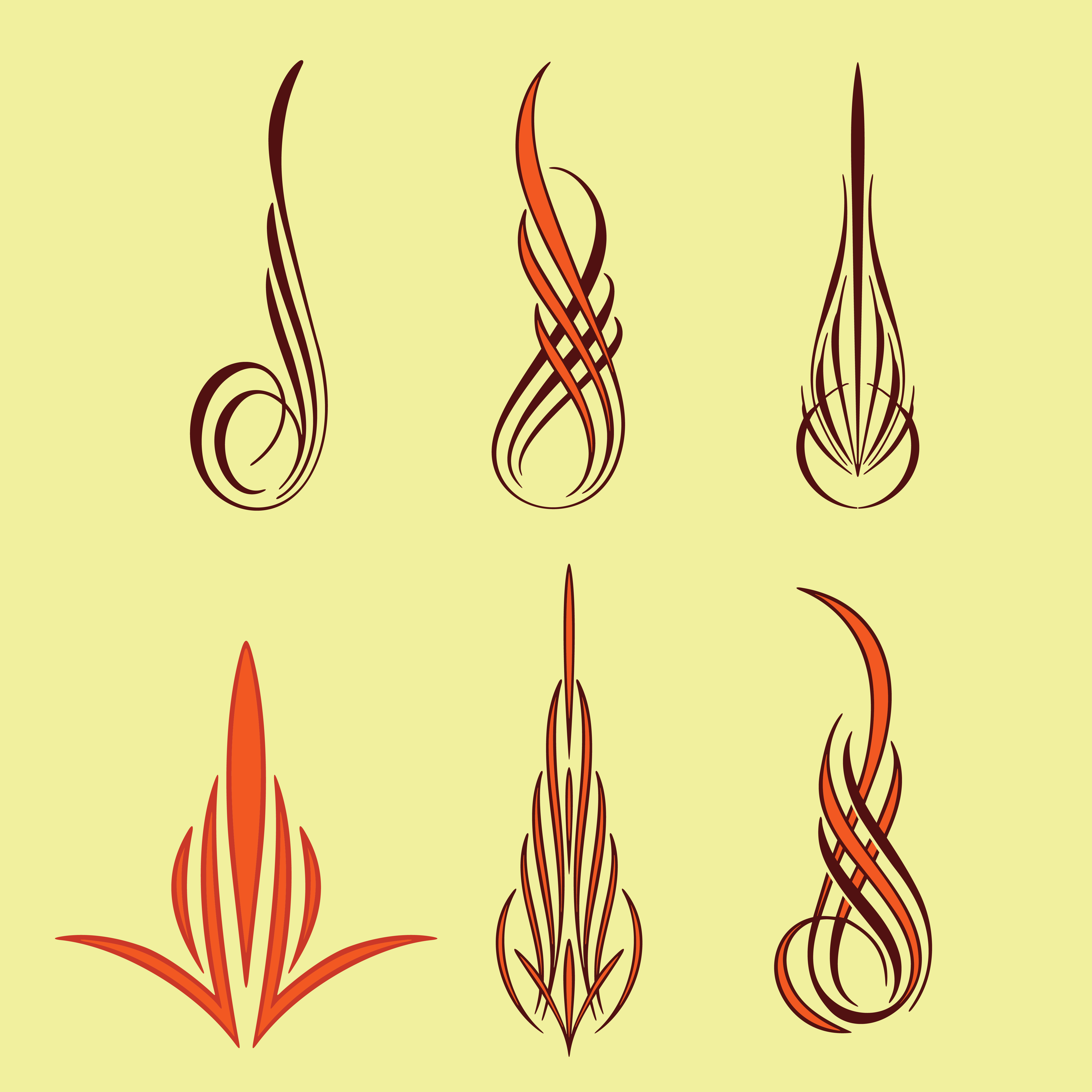 America Pinstriping Style Collection Set 611688 Download Free Vectors