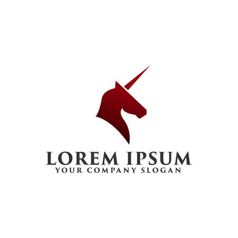 luxury unicorn Logo design concept template vector