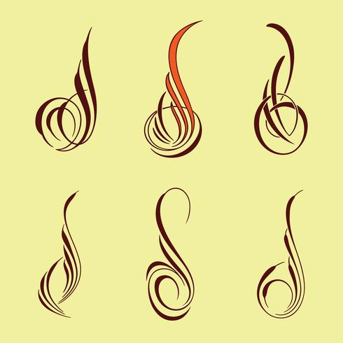 america pinstriping style collection set vector