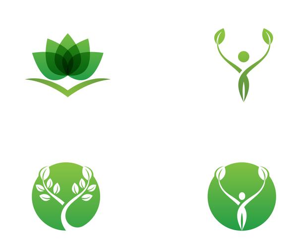 green leaf ecology nature element vector icon