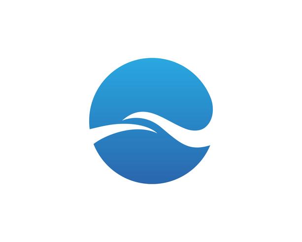 Símbolo de la ola de agua e icono Logo plantilla vector
