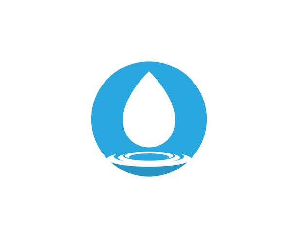 diseño del ejemplo del vector de la plantilla del logotipo de la gota del agua