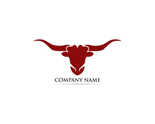 Bull horn logo and symbols template vector